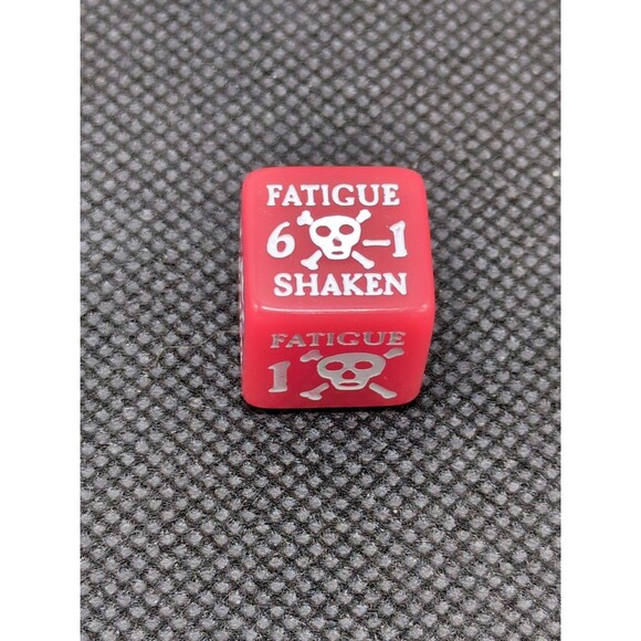 Blood & Plunder Fatigue And Shaken Red Dice 1/2" - Picture 7 of 7